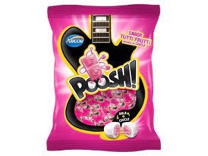 Bala Chiclete Poosh Tutti Frutti 500g - Arcor