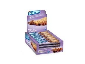 Barra de Cereais Nutry aveia com chocolate 22g com 24 unidades