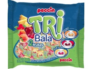 Bala Tribala Recheada Sortida 2 Frutas 500g - Peccin
