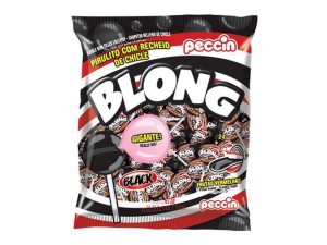 Pirulito Blong Black Frutas Recheio Chiclete 672g - Peccin